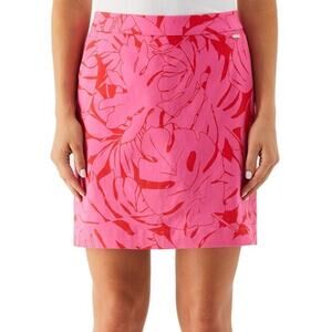 NWT rafealla sz M hot pink floral hawaiin active skort performance comfort waist
